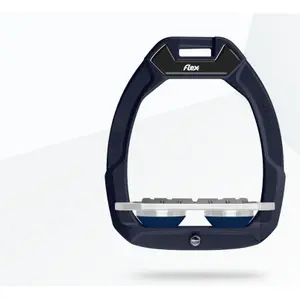 Ασφάλειες ιππασίας Plat Grip Καφέ/Γκρι/Μαρινέ Flex-On Safe-On image-0