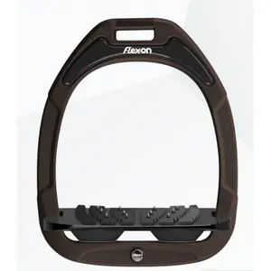 Estribos de seguridad de equitación Plat Grip Marrón/Negro/Negro Flex-On Safe-On image-0