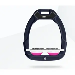 Σχοινάκια ασφαλείας ιππασίας Plat Ultra Grip Καφέ/Λευκό/Ροζ Flex-On Safe-On image-0