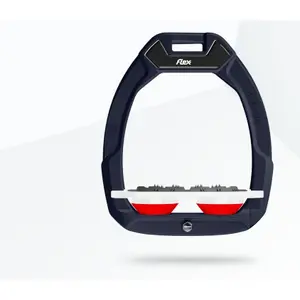 Δεσίματα ασφαλείας ιππασίας Flat Ultra Grip Καφέ/Λευκό/Κόκκινο Flex-On Safe-On image-0