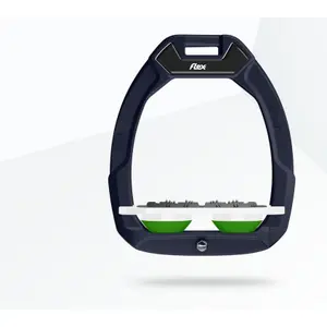 Σέλες ασφαλείας ιππασίας Flat Ultra Grip Καφέ/Λευκό/Πράσινο Flex-On Safe-On image-0