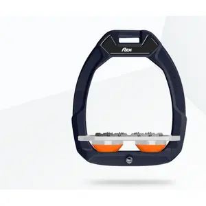 Πλατιά Ασφαλή Στελέχη Ιππασίας Ultra Grip Καφέ/Γκρι/Πορτοκαλί Flex-On Safe-On image-0