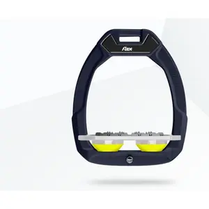 Πετάλια ασφαλείας ιππασίας Flat Ultra Grip Καφέ/Γκρι/Κίτρινο Flex-On Safe-On image-0