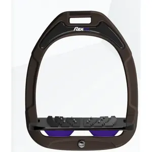Ασφαλιστικά στήριγμα ιππασίας Πλατύ Ultra Grip Καφέ/Μαύρο/Μωβ Flex-On Safe-On image-0