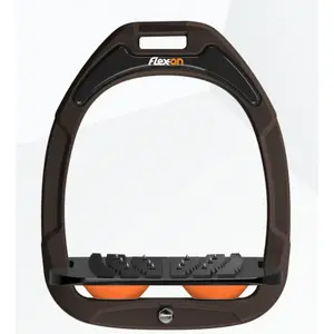 Πλάκες ασφαλείας ιππασίας Ultra Grip Καφέ/Μαύρο/Πορτοκαλί Flex-On Safe-On image-0
