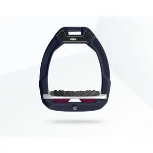 Υποπόδια ασφαλείας ιππασίας Κεκλιμένα Ultra Grip Κόκκινο/Γκρί/Μοβ Flex-On Safe-On image-0