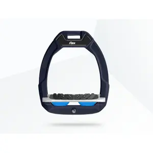 Πετάλια ασφαλείας ιππασίας Κεκλιμένα Ultra Grip Κόκκινο/Γκρι/Μπλε Flex-On Safe-On image-0