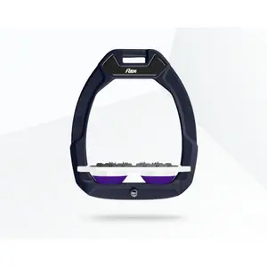 Πλατύ Σκόντα Ασφαλείας Ιππασίας Ultra Grip Κόκκινο/Λευκό/Μωβ Flex-On Safe-On image-0