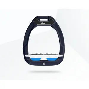 Πετάλια ασφαλείας ιππασίας Flat Ultra Grip Κόκκινο/Λευκό/Μπλε Flex-On Safe-On image-0