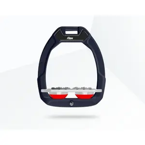 Ελαστικά σιδερένια για ιππασία Plat Ultra Grip Κόκκινο/Γκρι/Κόκκινο Flex-On Safe-On image-0