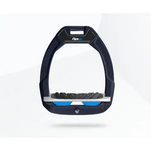Étriers de sécurité d’équitation Incliné Ultra Grip Vert/Gris/Bleu Flex-On Safe-On image-0