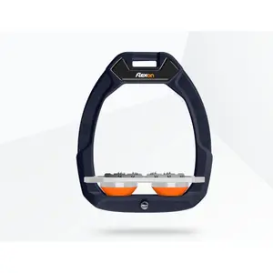 Étriers de sécurité d’équitation Plat Grip Vert/Gris/Orange Flex-On Safe-On image-0