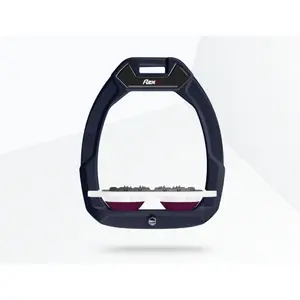 Πλατιά ασφάλειας ιππασίας Ultra Grip Πράσινο/Λευκό/Μωβ Flex-On Safe-On image-0