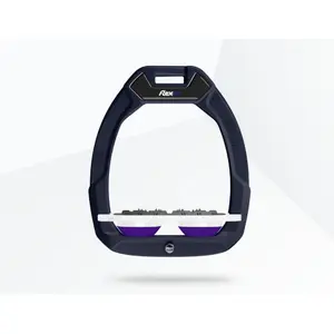 Πλατιά Στεγανά Σχοινιά Ιππασίας Ultra Grip Πράσινο/Λευκό/Μωβ Flex-On Safe-On image-0