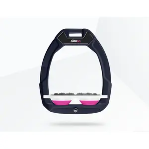 Σιδερώματα ασφαλείας ιππασίας Flat Ultra Grip Πράσινο/Λευκό/Ροζ Flex-On Safe-On image-0