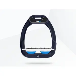 Δέστρα ασφαλείας ιππασίας Flat Ultra Grip Πράσινο/Λευκό/Μπλε Flex-On Safe-On image-0