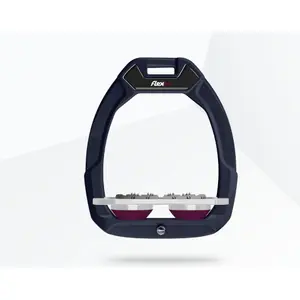 Étriers de sécurité d’équitation Plat Ultra Grip Vert/Gris/Prune Flex-On Safe-On image-0