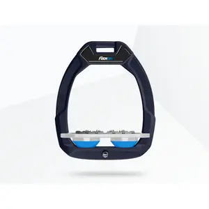 Πετάλια ασφαλείας ιππασίας Flat Ultra Grip Πράσινο/Γκρι/Μπλε Flex-On Safe-On image-0