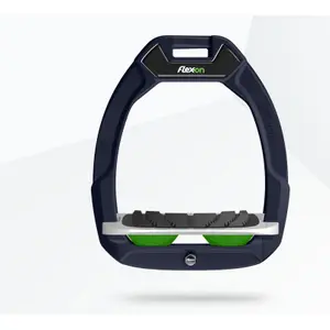 Estribos de seguridad de equitación Inclinado Grip Azul/Blanco/Verde Flex-On Safe-On image-0
