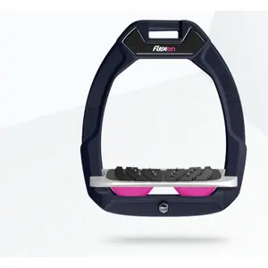 Υποπόδια ασφαλείας ιππασίας Κεκλιμένα Ultra Grip Μπλε/Γκρι/Ροζ Flex-On Safe-On image-0