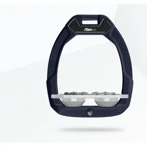 Υποπόδια ασφαλείας ιππασίας Plat Ultra Grip Μπλε/Γκρι Flex-On Safe-On image-0