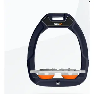 Ασφαλή υποπόδια ιππασίας Πλατιά Ultra Grip Μπλε/Γκρι/Πορτοκαλί Flex-On Safe-On image-0