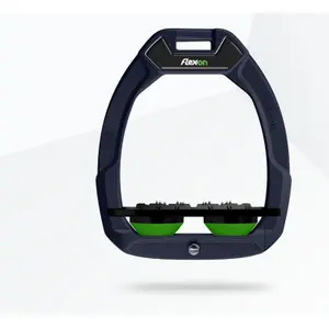 Πλατιά ασφαλή σκαλοπάτια ιππασίας Ultra Grip Μπλε/Μαύρο/Πράσινο Flex-On Safe-On image-0