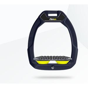 Étriers de sécurité d’équitation Endurance Marine/Gris/Jaune Flex-On Safe-On image-0