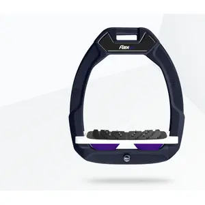 Ασφάλειες ιππασίας με κλίση Ultra Grip Ναυτικό/Λευκό/Μωβ Flex-On Safe-On image-0
