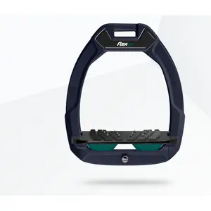 Étriers de sécurité d’équitation Incliné Ultra Grip Marine/Noir/ Vert Flex-On Safe-On image-0
