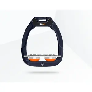 Estribos de seguridad de equitación Plat Grip Marino/Gris/Naranja Flex-On Safe-On image-0