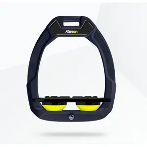 Σφήνες ασφαλείας ιππασίας Plat Grip Ναυτικό/Μαύρο/Κίτρινο Flex-On Safe-On image-0