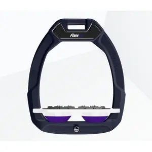Πλατιά Στερέωση Ασφαλείας Ιππασίας Ultra Grip Θάλασσα/Λευκό/Μωβ Flex-On Safe-On image-0