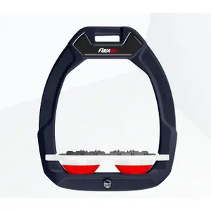 Πλατιά Σπιρούνια Ασφαλείας Ιππασίας Ultra Grip Θαλάσσης/Λευκά/Κόκκινα Flex-On Safe-On image-0