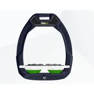 Άγκιστρα ασφαλείας ιππασίας Flat Ultra Grip Ναυτικό/Λευκό/Πράσινο Flex-On Safe-On image-0