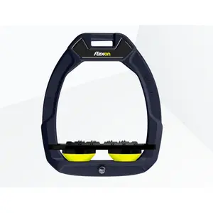 Πλατιά ασφάλειας ιππασίας Ultra Grip Ναυτικό/Μαύρο/Κίτρινο Flex-On Safe-On image-0