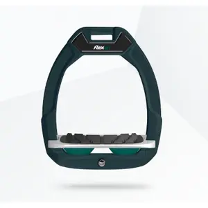 Étriers de sécurité d’équitation Incliné Grip Vert//Gris/Vert Flex-On Safe-On
