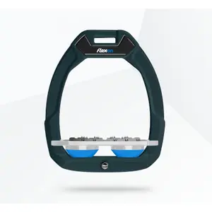 Πετάλια ασφαλείας ιππασίας Flat Ultra Grip Πράσινο/Γκρι/Μπλε Flex-On Safe-On image-0