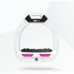 Étriers de sécurité d’équitation Incliné Grip Blanc/Rose enfant Flex-On Safe-On