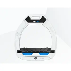Étriers de sécurité d’équitation Incliné Grip Blanc/Noir/Bleu enfant Flex-On Safe-On