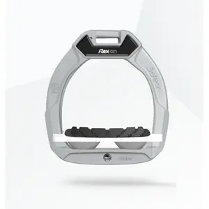 Gyermek biztonsági lovagló kengyelek Dőlt Grip Alumínium/Fehér/Szürke Flex-On Safe-On