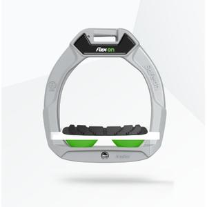 Étriers de sécurité d’équitation Incliné Grip Aluminium/Blanc/Vert enfant Flex-On Safe-On image-0