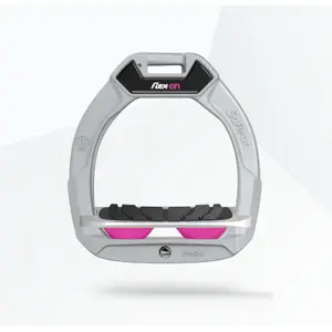 Gyerek lovagló biztonsági kengyel Dőlt Grip Alumínium/Szürke/Rózsaszín Flex-On Safe-On