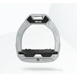 Étriers de sécurité d’équitation Incliné Grip Aluminium/Noir enfant Flex-On Safe-On image-0