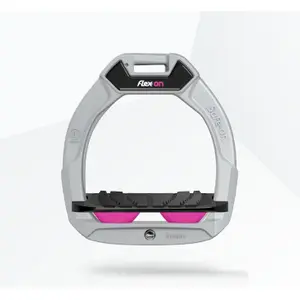 Gyerek biztonsági lovas kengyel Csúszásmentes Alumínium/Fekete/Rózsaszín Flex-On Safe-On