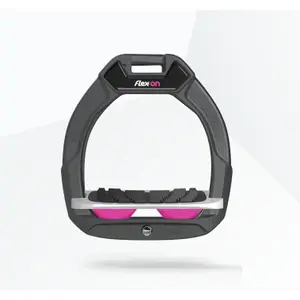 Gyermek biztonsági íjász kengyel, ferde, anthracit/szürke/rózsaszín Flex-On Safe-On