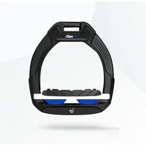 Παιδικά μπλε/άσπρα/μαύρα προστατευτικά σιδερένια για ιππασία Flex-On Safe-On image-0