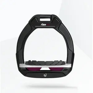 Étriers de sécurité d’équitation Incliné Grip Noir/Gris/Prune enfant Flex-On Safe-On