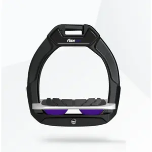 Bezpečnostní jezdící třmeny Nakloněný Grip Černý/Šedý/Fialový dětský Flex-On Safe-On