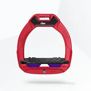 Προστατευτικά πέλματα ιππασίας Κεκλιμένα Grip Κόκκινο/Μαύρο/Μωβ παιδικό Flex-On Safe-On image-0